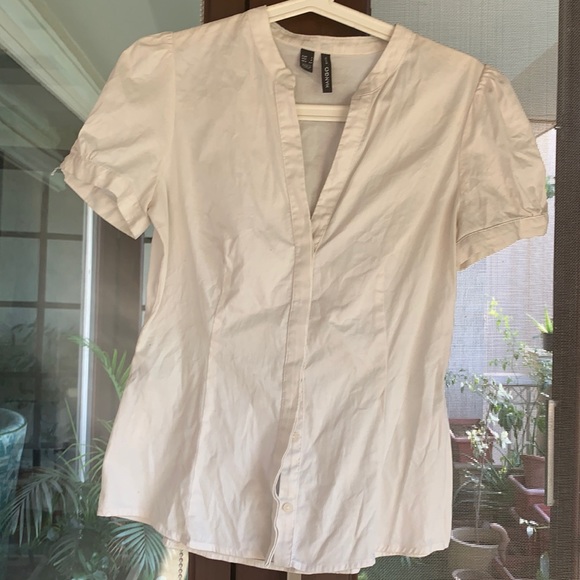 Mango Tops - MANGO WHITE SHIRT. Size S. delicate. With concealed buttons. Worn once.